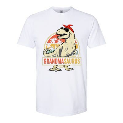 Grandmasaurus T Rex Dinosaur Grandma Saurus Family Matching Softstyle CVC T-Shirt