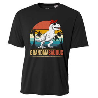 Grandmasaurus T Rex Dinosaur Grandma Saurus Family Matching Cooling Performance Crew T-Shirt