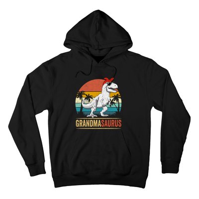 Grandmasaurus T Rex Dinosaur Grandma Saurus Family Matching Hoodie