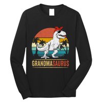 Grandmasaurus T Rex Dinosaur Grandma Saurus Family Matching Long Sleeve Shirt