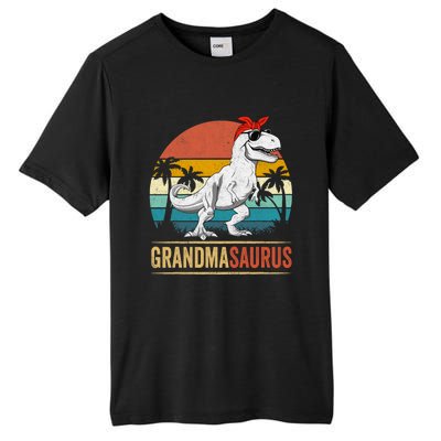 Grandmasaurus T Rex Dinosaur Grandma Saurus Family Matching Tall Fusion ChromaSoft Performance T-Shirt