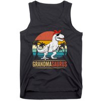 Grandmasaurus T Rex Dinosaur Grandma Saurus Family Matching Tank Top