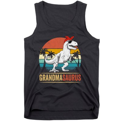 Grandmasaurus T Rex Dinosaur Grandma Saurus Family Matching Tank Top