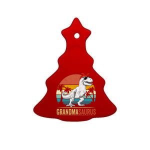 Grandmasaurus T Rex Dinosaur Grandma Saurus Family Matching Ceramic Tree Ornament