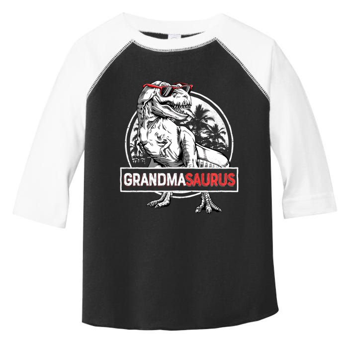 Grandmasaurus T Rex Dinosaur Grandma Saurus MotherS Family Long Sleeve Toddler Fine Jersey T-Shirt