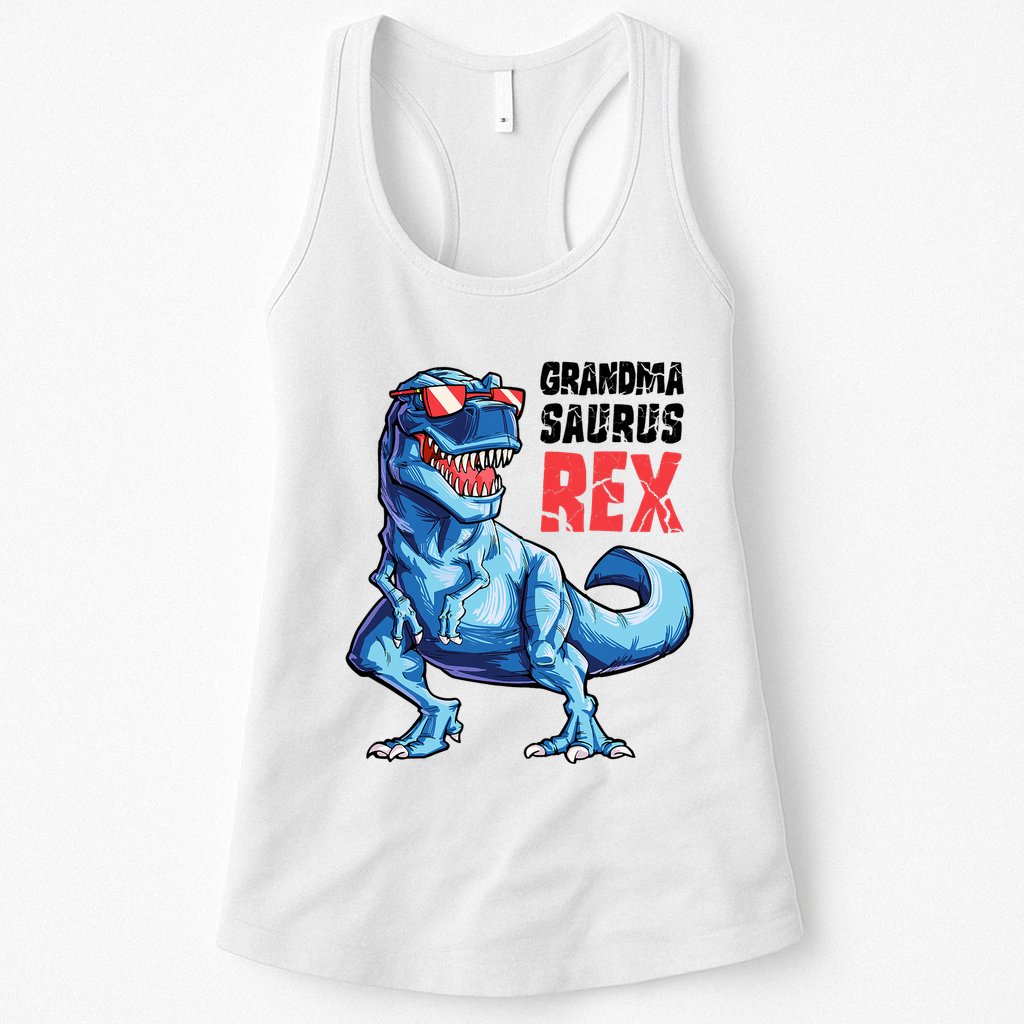 Grandmasaurus T Rex Dinosaur Grandma Saurus MotherS Family Womens Tank Top
