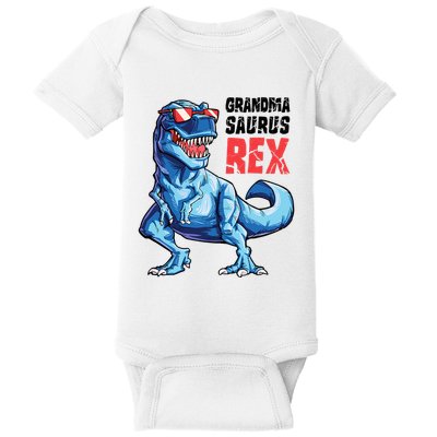 Grandmasaurus T Rex Dinosaur Grandma Saurus MotherS Family Baby Bodysuit