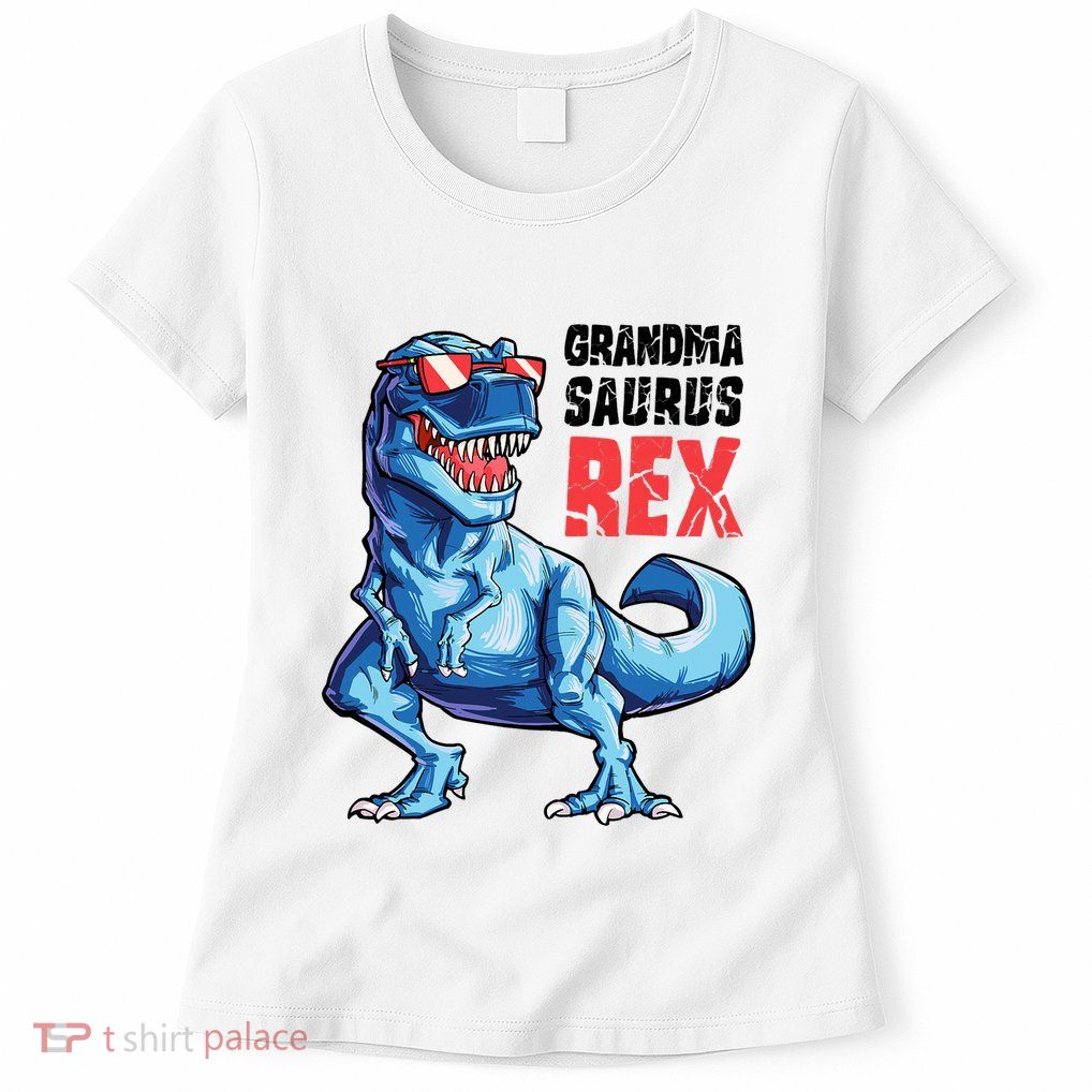 Grandmasaurus T Rex Dinosaur Grandma Saurus MotherS Family Womens T-Shirt