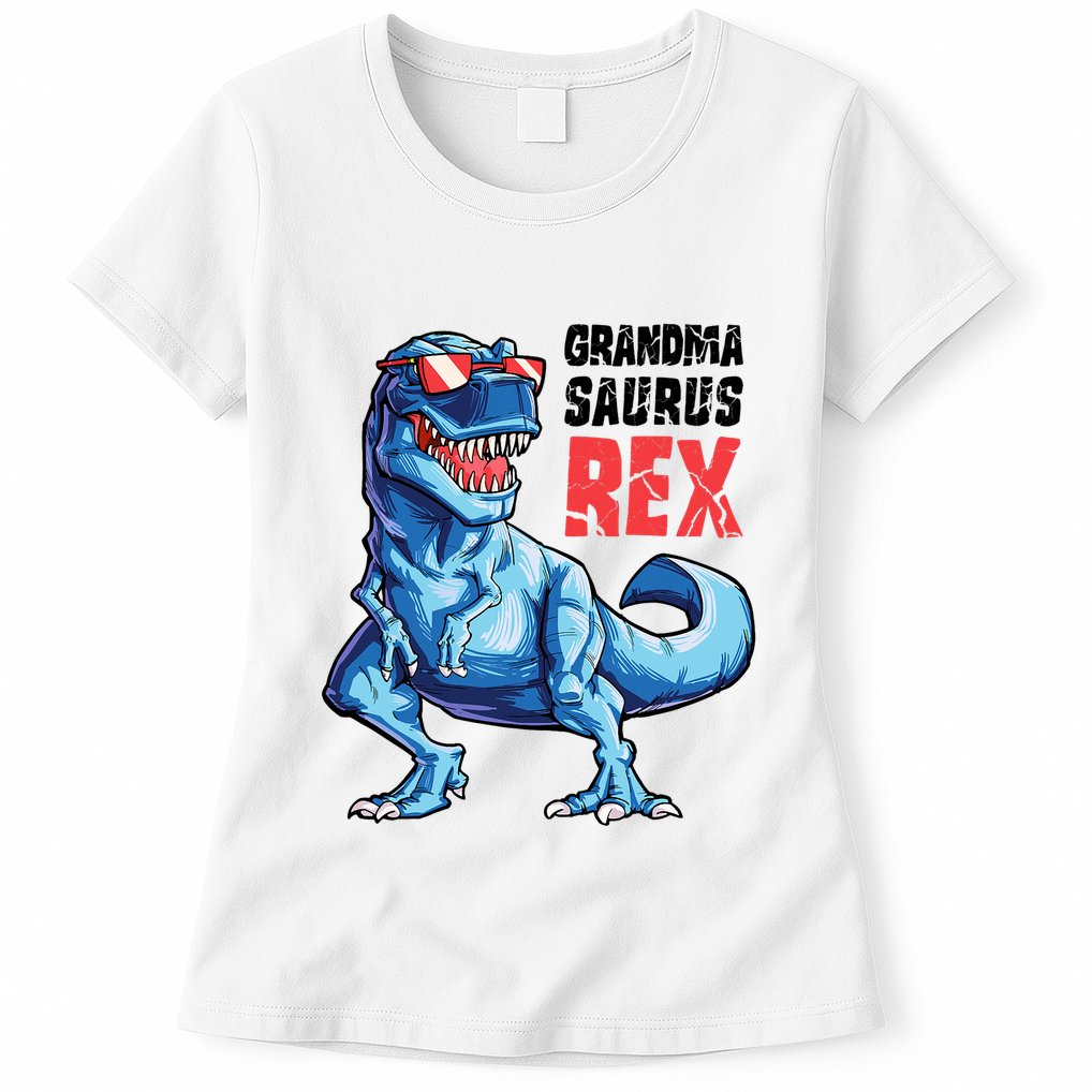 Grandmasaurus T Rex Dinosaur Grandma Saurus MotherS Family Womens T-Shirt
