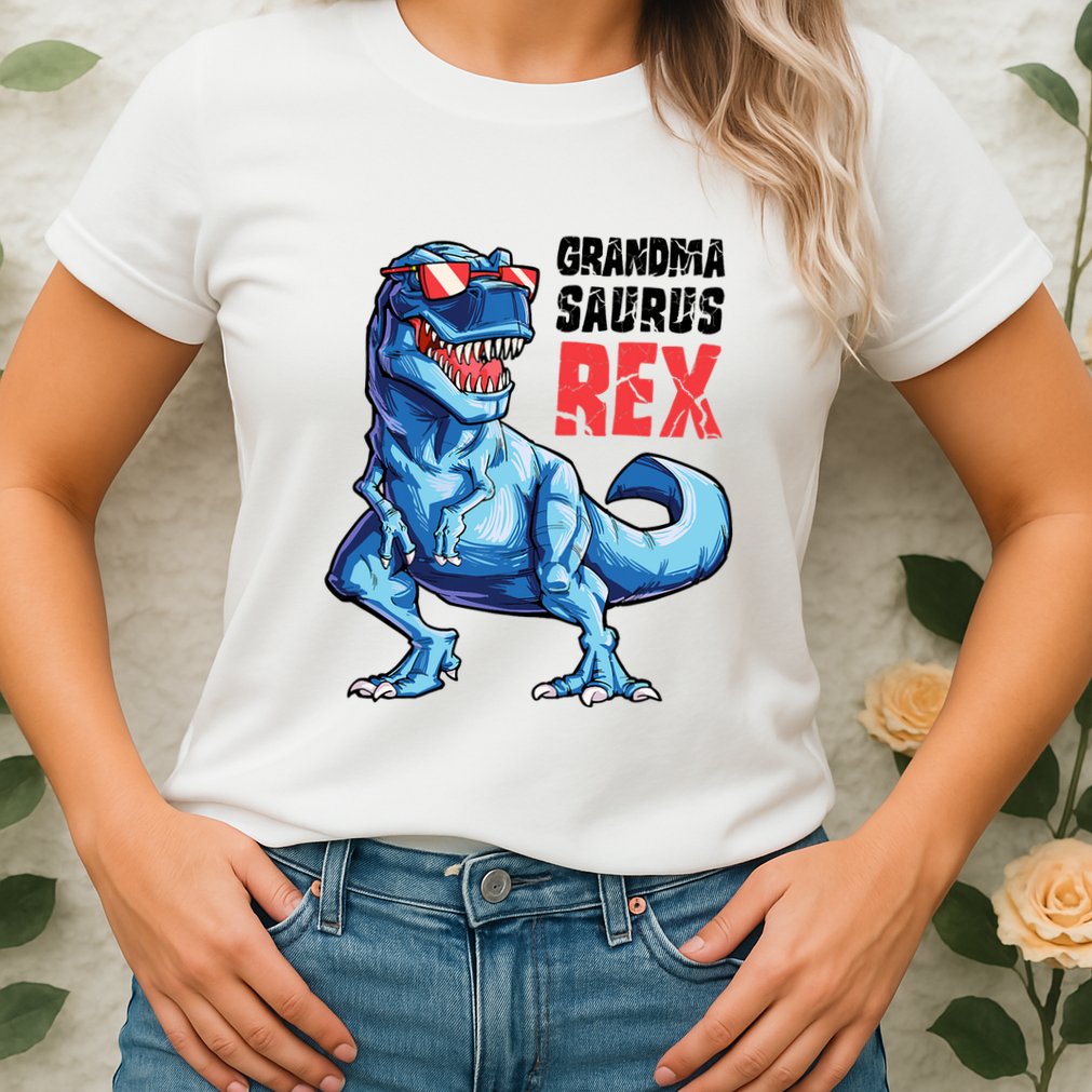 Grandmasaurus T Rex Dinosaur Grandma Saurus MotherS Family Womens T-Shirt