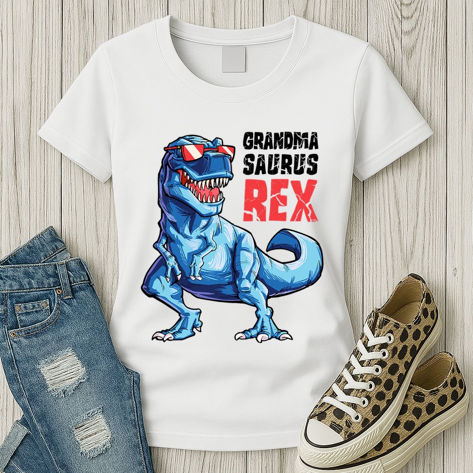 Grandmasaurus T Rex Dinosaur Grandma Saurus MotherS Family Womens T-Shirt