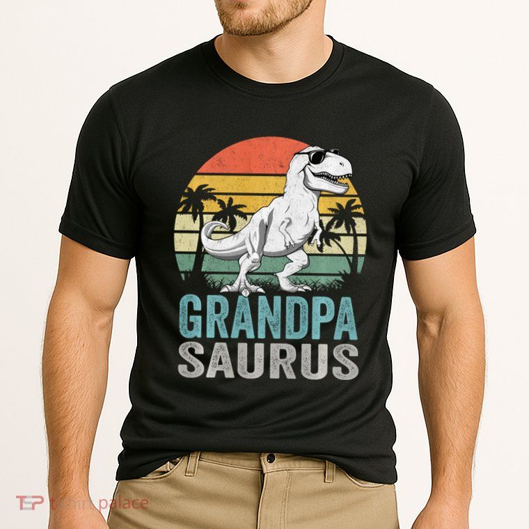 Grandpasaurus T Rex Dinosaur Grandpa Saurus Family Matching Sweat Performance Shirt
