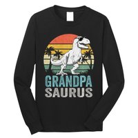 Grandpasaurus T Rex Dinosaur Grandpa Saurus Family Matching Sweat Long Sleeve Shirt