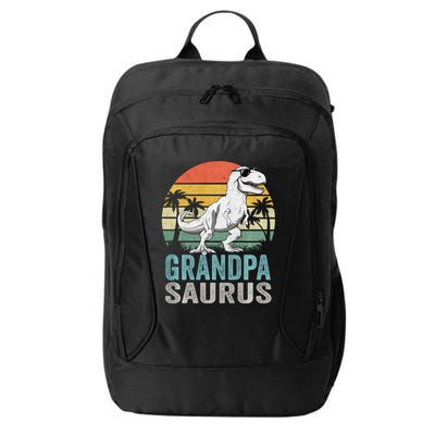 Grandpasaurus T Rex Dinosaur Grandpa Saurus Family Matching Sweat City Backpack