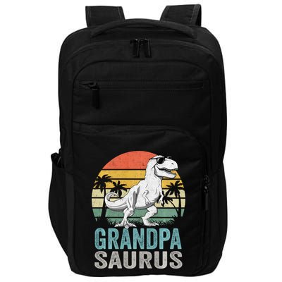 Grandpasaurus T Rex Dinosaur Grandpa Saurus Family Matching Sweat Impact Tech Backpack