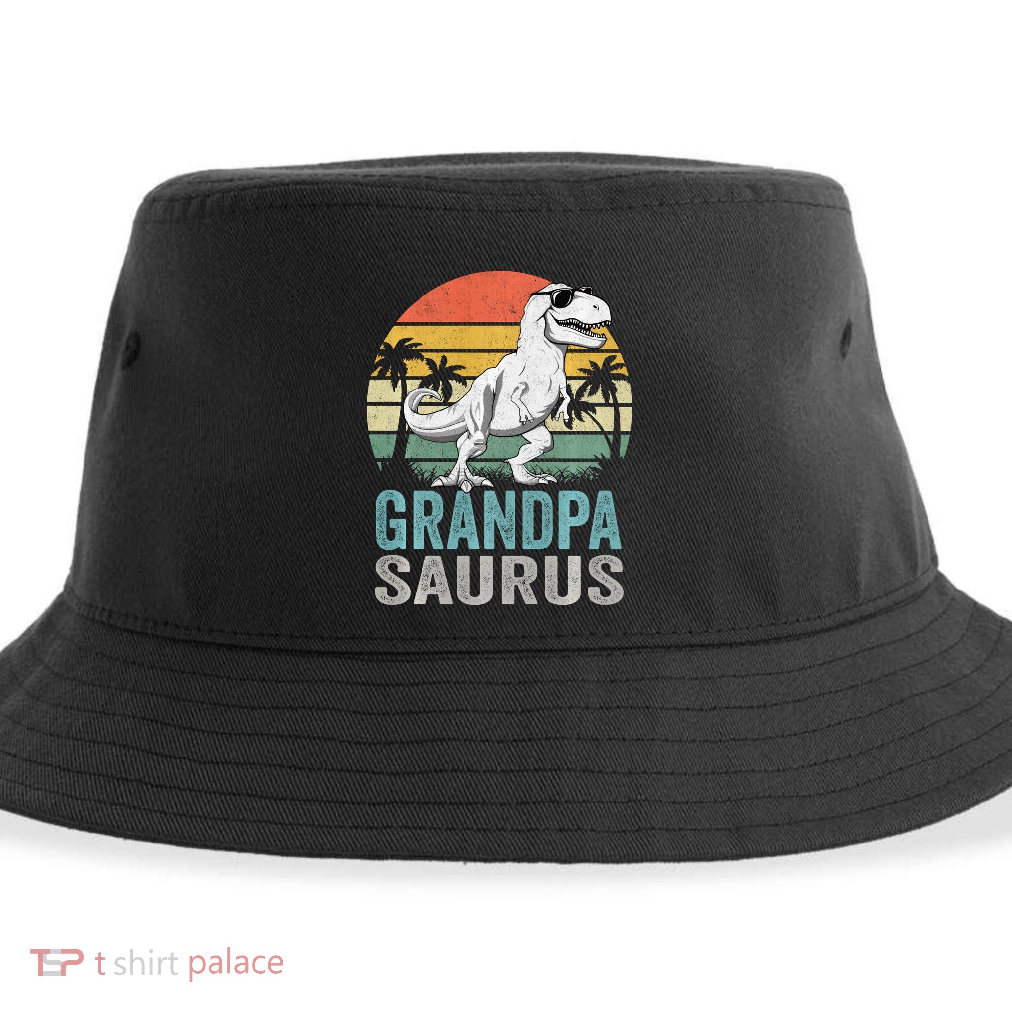Grandpasaurus T Rex Dinosaur Grandpa Saurus Family Matching Sweat Sustainable Bucket Hat