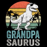 Grandpasaurus T Rex Dinosaur Grandpa Saurus Family Matching Sweat Button
