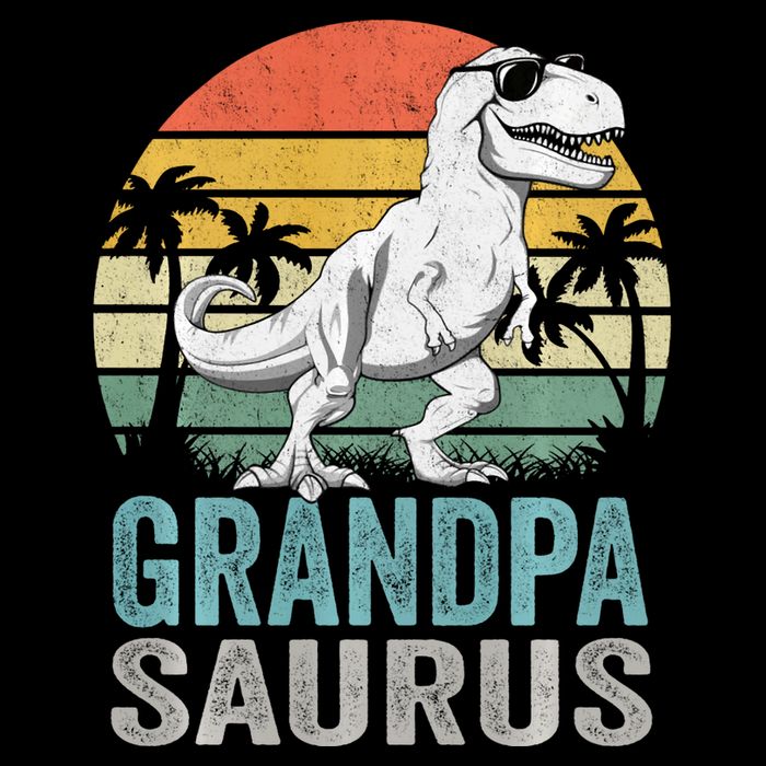 Grandpasaurus T Rex Dinosaur Grandpa Saurus Family Matching Sweat Button