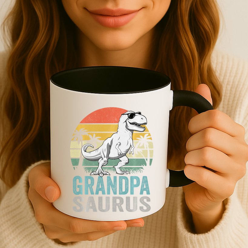 Grandpasaurus T Rex Dinosaur Grandpa Saurus Family Matching Sweat Mug