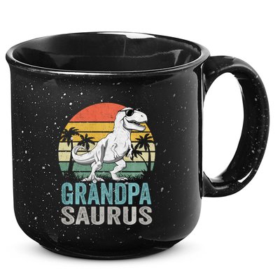 Grandpasaurus T Rex Dinosaur Grandpa Saurus Family Matching Sweat 15oz Campfire Ceramic Mug