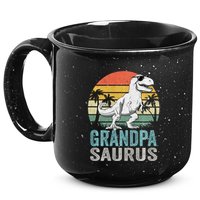 Grandpasaurus T Rex Dinosaur Grandpa Saurus Family Matching Sweat 15oz Campfire Ceramic Mug