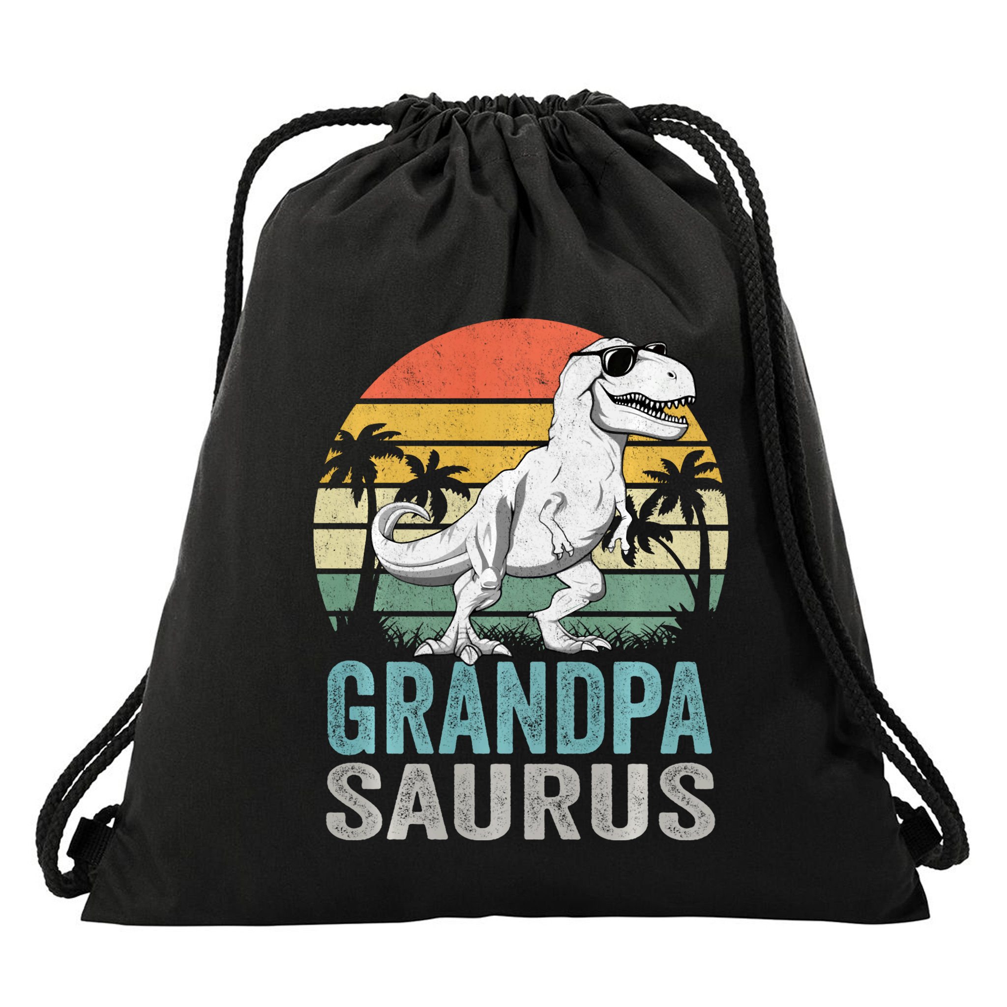 Grandpasaurus T Rex Dinosaur Grandpa Saurus Family Matching Sweat Drawstring Bag