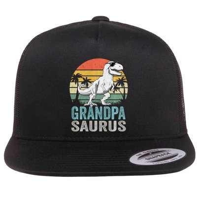 Grandpasaurus T Rex Dinosaur Grandpa Saurus Family Matching Sweat Flatbill Hat