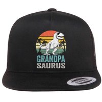 Grandpasaurus T Rex Dinosaur Grandpa Saurus Family Matching Sweat Flat Bill Trucker Hat