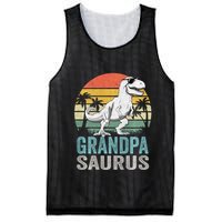 Grandpasaurus T Rex Dinosaur Grandpa Saurus Family Matching Sweat Mesh Reversible Basketball Jersey Tank