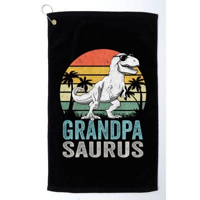 Grandpasaurus T Rex Dinosaur Grandpa Saurus Family Matching Sweat Golf Towel