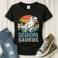 Grandpasaurus T Rex Dinosaur Grandpa Saurus Family Matching Sweat Womens T-Shirt