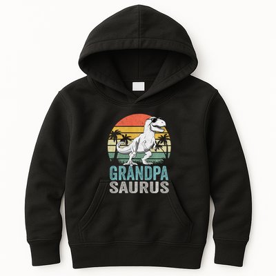 Grandpasaurus T Rex Dinosaur Grandpa Saurus Family Matching Sweat Kids Hoodie
