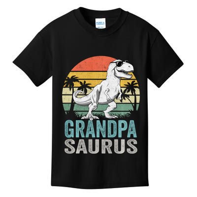 Grandpasaurus T Rex Dinosaur Grandpa Saurus Family Matching Sweat Kids T-Shirt