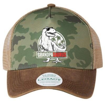 Grandpasaurus T Rex Dinosaur Grandpa Saurus Family Matching Sweat Legacy Tie Dye Trucker Hat