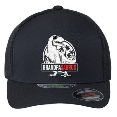 Grandpasaurus T Rex Dinosaur Grandpa Saurus Family Matching Sweat Flexfit Unipanel Trucker Cap