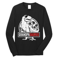 Grandpasaurus T Rex Dinosaur Grandpa Saurus Family Matching Sweat Long Sleeve Shirt