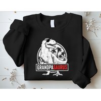Grandpasaurus T Rex Dinosaur Grandpa Saurus Family Matching Sweat Sweatshirt