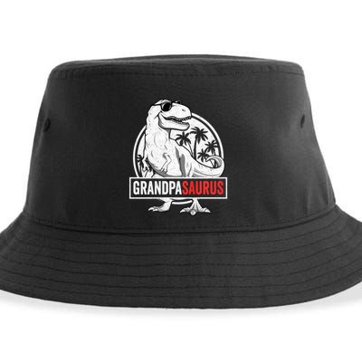 Grandpasaurus T Rex Dinosaur Grandpa Saurus Family Matching Sweat Sustainable Bucket Hat