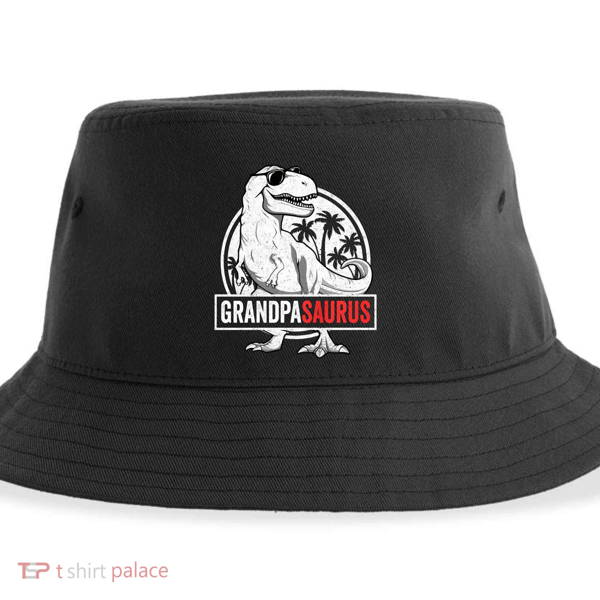 Grandpasaurus T Rex Dinosaur Grandpa Saurus Family Matching Sweat Sustainable Bucket Hat
