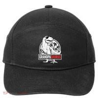 Grandpasaurus T Rex Dinosaur Grandpa Saurus Family Matching Sweat 7-Panel Snapback Hat