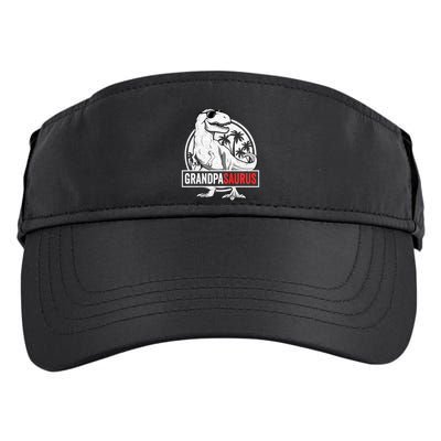Grandpasaurus T Rex Dinosaur Grandpa Saurus Family Matching Sweat Adult Drive Performance Visor