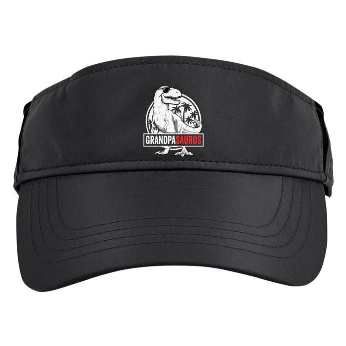 Grandpasaurus T Rex Dinosaur Grandpa Saurus Family Matching Sweat Adult Drive Performance Visor