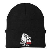Grandpasaurus T Rex Dinosaur Grandpa Saurus Family Matching Sweat Beanie