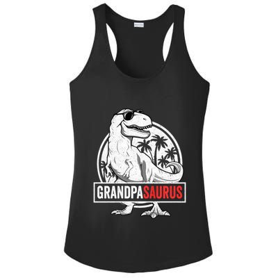 Grandpasaurus T Rex Dinosaur Grandpa Saurus Family Matching Sweat Ladies PosiCharge Competitor Racerback Tank