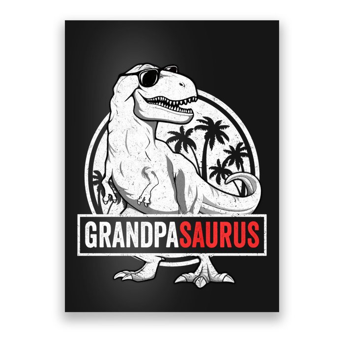 Grandpasaurus T Rex Dinosaur Grandpa Saurus Family Matching Sweat Poster