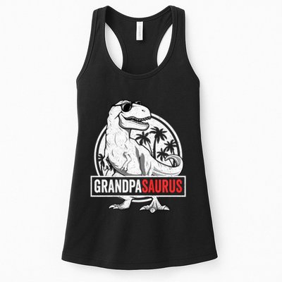 Grandpasaurus T Rex Dinosaur Grandpa Saurus Family Matching Sweat Womens Tank Top