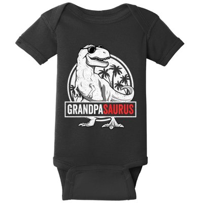 Grandpasaurus T Rex Dinosaur Grandpa Saurus Family Matching Sweat Baby Bodysuit