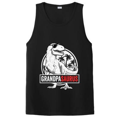 Grandpasaurus T Rex Dinosaur Grandpa Saurus Family Matching Sweat PosiCharge Competitor Tank