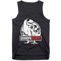 Grandpasaurus T Rex Dinosaur Grandpa Saurus Family Matching Sweat Tank Top