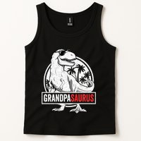 Grandpasaurus T Rex Dinosaur Grandpa Saurus Family Matching Sweat Tank Top